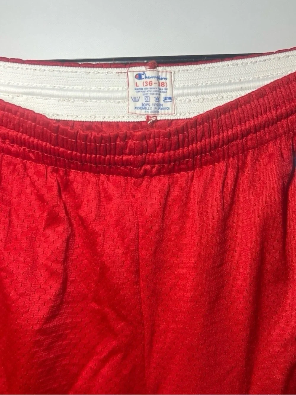 Champion Red Nebraska Mesh Athletic Shorts